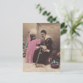 ヴィンテージはがきサンタクロースペレノエル&エンジェル シーズンポストカード (スタンド正面)