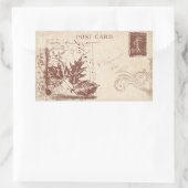 ヴィンテージはがきスクラップブック装飾 長方形シール (バッグ)