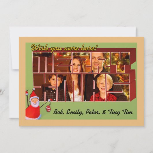 ヴィンテージはがきスタイルクリスマス シーズンカード (正面)