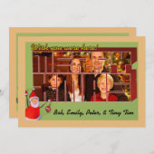 ヴィンテージはがきスタイルクリスマス シーズンカード (正面/裏面)