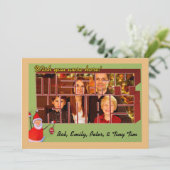 ヴィンテージはがきスタイルクリスマス シーズンカード (スタンド正面)