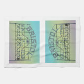 ヴィンテージはがきスタイルブリストルスローンサイン キッチンタオル (横)