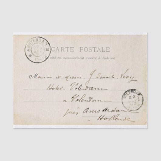 ヴィンテージはがきティッシュペーパー 薄葉紙 (正面)