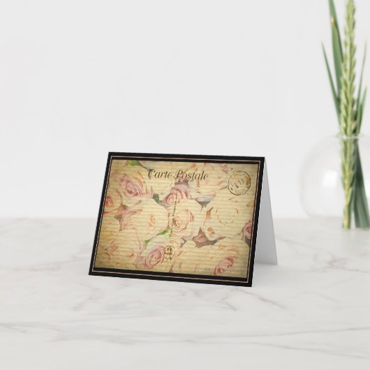 ヴィンテージはがきバレンタインデー サンキューカード (正面)