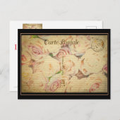 ヴィンテージはがきバレンタインデー ポストカード (正面/裏面)