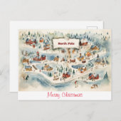 ヴィンテージはがきメリークリスマス ポストカード (正面/裏面)