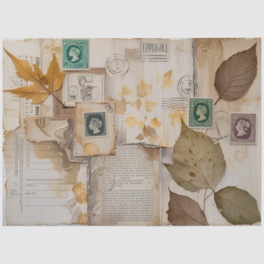 「ヴィンテージはがき切り離しティッシュペーパー- Large S 薄葉紙 (正面)