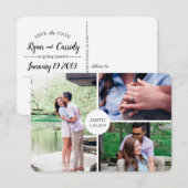 ヴィンテージはがき日付を保存 招待状 (正面/裏面)