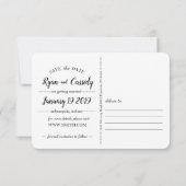 ヴィンテージはがき日付を保存 招待状 (裏面)