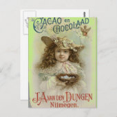 ヴィンテージはがき – チョコレート広告 – メール ポストカード (正面/裏面)