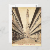 ヴィンテージはがき、フィレンツェ – イルポルティコdegli Uffizi ポストカード (正面/裏面)