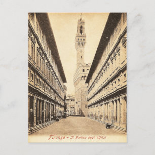 ヴィンテージはがき、フィレンツェ – イルポルティコdegli Uffizi ポストカード