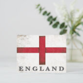 ヴィンテージはがき（古い汚い英語のフラグ付き） ポストカード (スタンド正面)