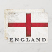 ヴィンテージはがき（古い汚い英語のフラグ付き） ポストカード (正面/裏面)