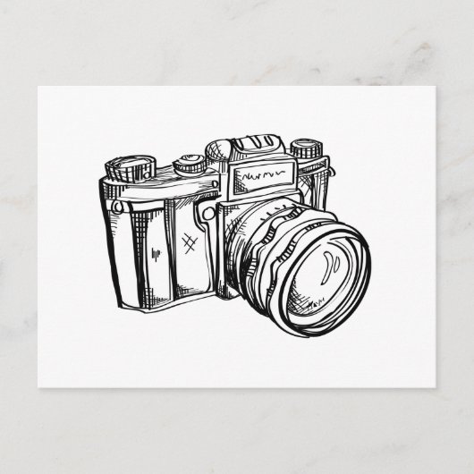 ヴィンテージはがき – 白黒 ポストカード (正面)