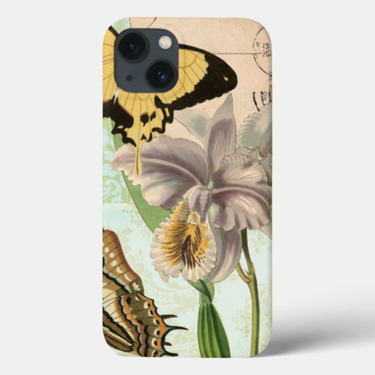 ヴィンテージはがき(蝶と花) Case-Mate iPhoneケース (裏面)