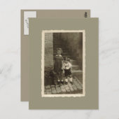 ヴィンテージはがき – Boy and Girl ポストカード (正面/裏面)