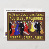 ヴィンテージはがき： Leonetto Cappiello - Pates aux O ポストカード (正面/裏面)