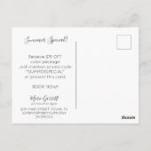 ヴィンテージはさみサロンマーケティング ポストカード (裏面)