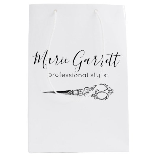 ヴィンテージはさみサロン ミディアムペーパーバッグ (正面)