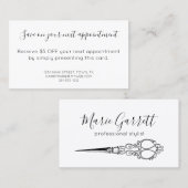 ヴィンテージはさみサロン 割引カード (正面/裏面)