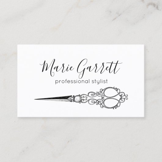 ヴィンテージはさみサロン 名刺 (正面)