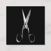 ヴィンテージはさみ理容師又はサロン名刺 スクエア名刺 (正面)