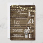 ヴィンテージはしごブライダルシャワー 招待状 (正面)