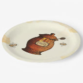 ヴィンテージはちみつポットはちみつ蜂ベビーシャワー ペーパープレート (アングル)