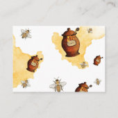 ヴィンテージはちみつポットはちみつ赤ちゃんシャワー本をもたらす エンクロージャーカード (裏面)