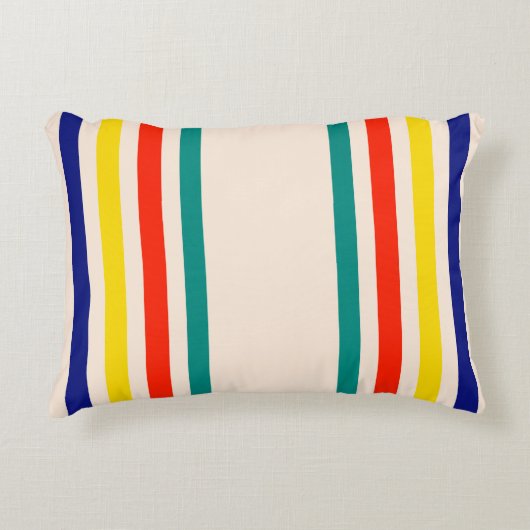 ヴィンテージはっきりしたアストライプのントピロー アクセントクッション (正面)