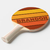 ヴィンテージはっきりしたスタイルのストライピング 卓球ラケット (正面アングル)