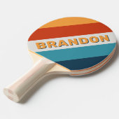 ヴィンテージはっきりしたストライプのシスル 卓球ラケット (正面アングル)