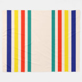 ヴィンテージはっきりしたストライプのフリースブランケット フリースブランケット (正面(横))