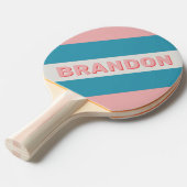 ヴィンテージはっきりしたストライプの口紅 卓球ラケット (正面アングル)