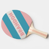 ヴィンテージはっきりしたストライプの口紅 卓球ラケット (横)