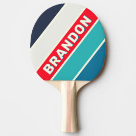 ヴィンテージはっきりしたストライプの海（名前） 卓球ラケット