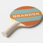 ヴィンテージはっきりしたストライプの砂漠花 卓球ラケット (正面アングル)