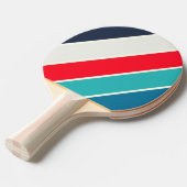 ヴィンテージはっきりしたストライプの 卓球ラケット (正面アングル)