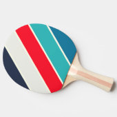 ヴィンテージはっきりしたストライプの 卓球ラケット (横)