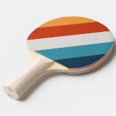 ヴィンテージはっきりしたストライプの 卓球ラケット (正面アングル)