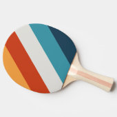 ヴィンテージはっきりしたストライプの 卓球ラケット (横)