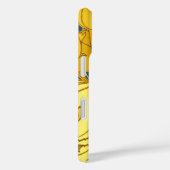 ヴィンテージはっきりしたチューリップブルー金ゴールドパターン Case-Mate iPhoneケース (裏面 / 右)