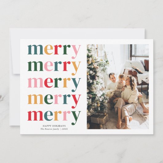 ヴィンテージはっきりしたメリーのクリモダンスミニマルト写真 シーズンカード (正面)