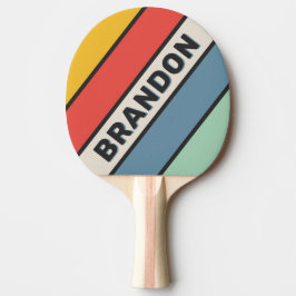 ヴィンテージはっきりした名ストライプの付き深夜 卓球ラケット