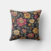 ヴィンテージはっきりした花柄ピロー クッション (裏面)