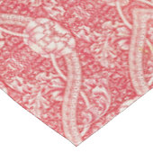 ヴィンテージはっきりした花柄（ピンクと白） テーブルクロス (アングル)