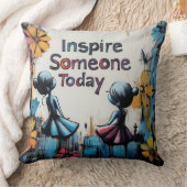 ヴィンテージはっきりした開花、明るい夢 クッション (ブランケット)