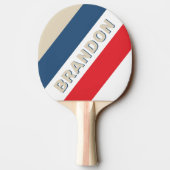 ヴィンテージはっきりした隊ストライプの名 卓球ラケット (裏面)