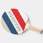 ヴィンテージはっきりした隊ストライプの名 卓球ラケット (横)